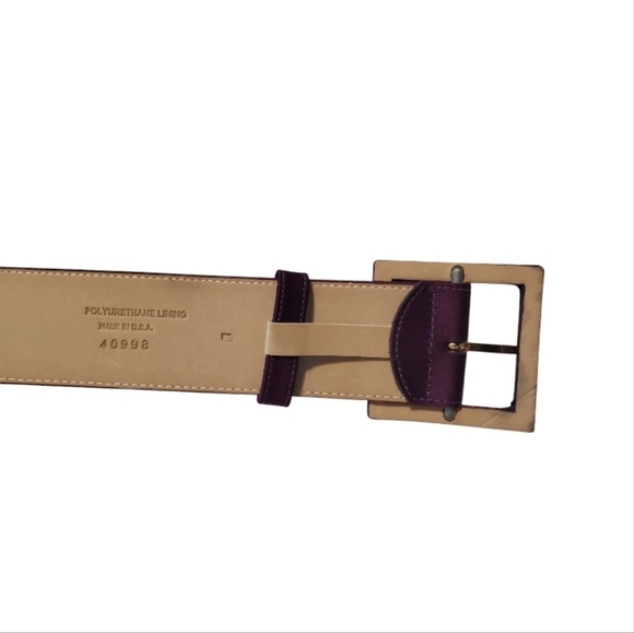 Saint John Violet Purple Leather and Cloth Belt - Picture 8 of 10